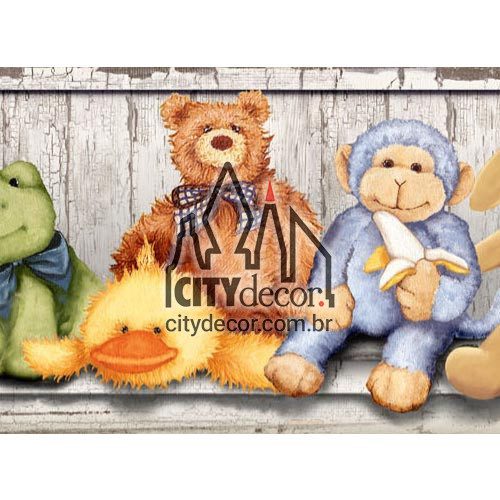 Faixa para quarto de bebê Bichinhos de pelúcia Faixa para quarto de bebê Bichinhos de pelúcia