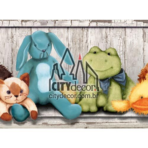 Faixa de parede infantil Bichinhos de pelúcia Faixa de parede infantil Bichinhos de pelúcia