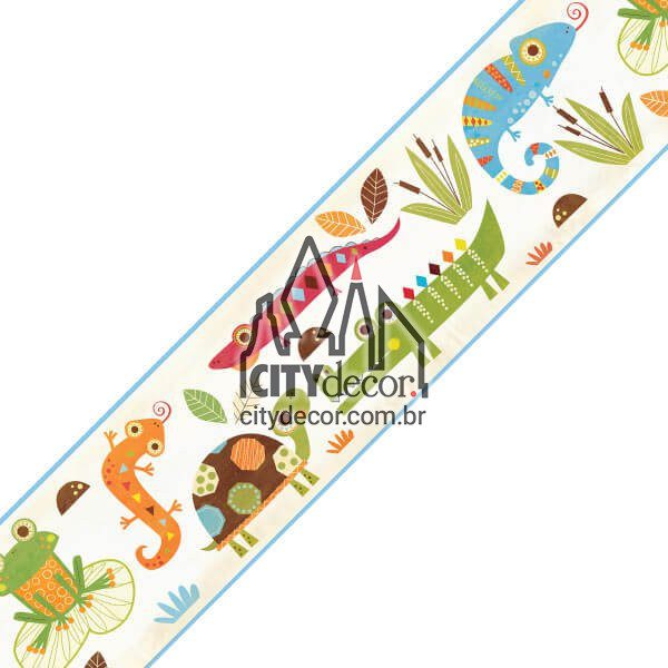 Faixa de parede border Bichinhos do Pântano Faixa de parede border Bichinhos do Pântano