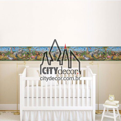 Faixa de parede Bichinhos na floresta Faixa de parede Bichinhos na floresta