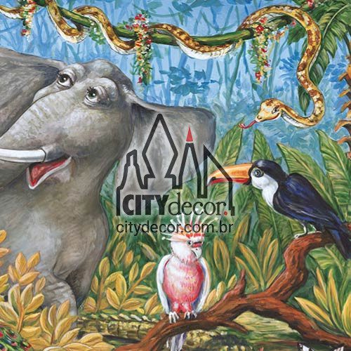 Faixa de parede Bichinhos na selva Faixa de parede Bichinhos na selva