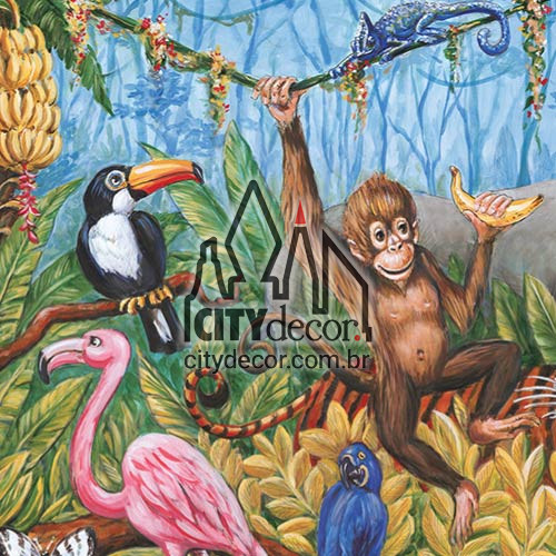 Faixa de parede animais safari Faixa de parede animais safari