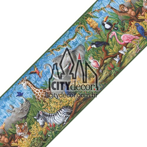 Faixa decorativa Bichinhos na floresta Faixa decorativa Bichinhos na floresta