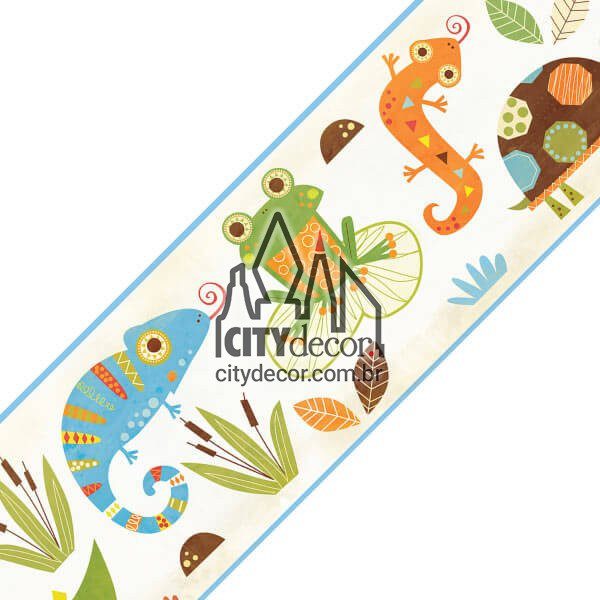 Faixa decorativa de parede Bichinhos do Pântano Faixa decorativa de parede Bichinhos do Pântano
