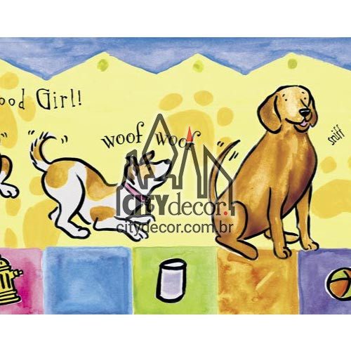Faixa decorativa infantil Cachorrinhos Faixa decorativa infantil Cachorrinhos
