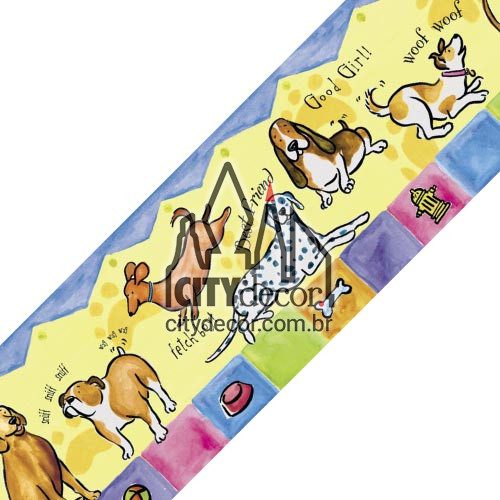 Faixa para quarto de bebê Cachorrinhos Faixa para quarto de bebê Cachorrinhos