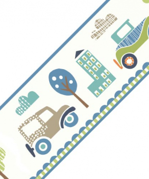 Faixa para quarto de bebê Carrinhos na cidade