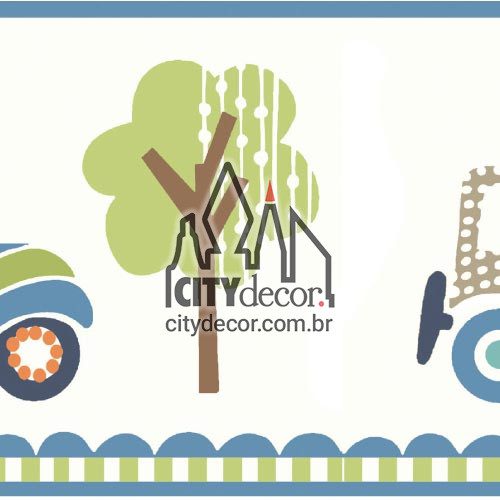 Faixa de parede Carrinhos na cidade Faixa de parede Carrinhos na cidade