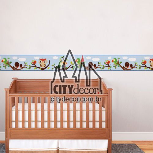 Faixa decorativa passarinhos e corujinha Faixa decorativa passarinhos e corujinha