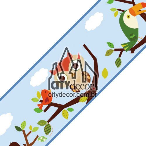 Faixa de parede passarinhos e corujinha Faixa de parede passarinhos e corujinha