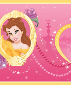 Faixa decorativa infantil Princesas Disney - pink