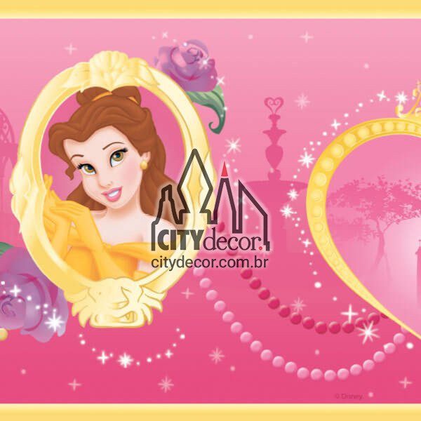 Faixa decorativa infantil Princesas Disney - pink Faixa decorativa infantil Princesas Disney - pink