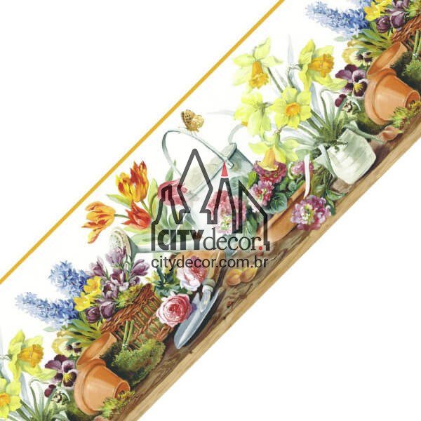 Faixa decorativa floral jardinagem Faixa decorativa floral jardinagem