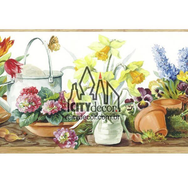 Faixa de parede floral jardinagem Faixa de parede floral jardinagem