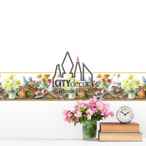 Faixa de parede floral jardinagem Faixa de parede floral jardinagem