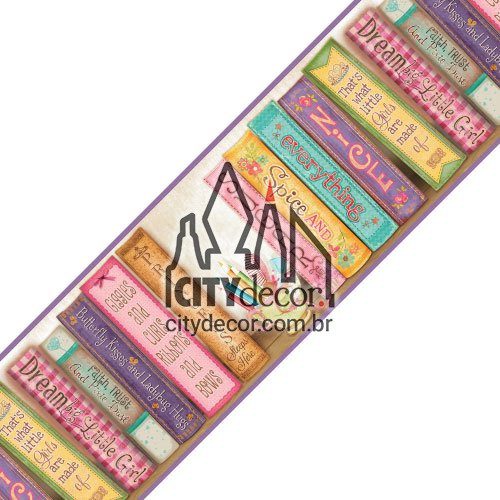 Faixa decorativa feminina Livros de menina Faixa decorativa feminina Livros de menina