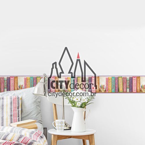 Faixa decorativa para quarto Livros Faixa decorativa para quarto Livros