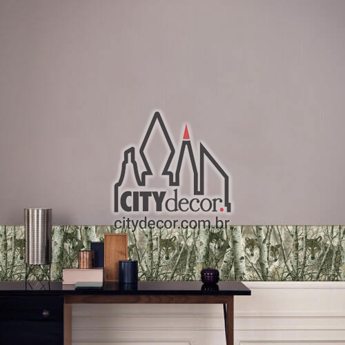 Faixa de parede Lobos na floresta Faixa de parede Lobos na floresta