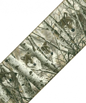 Faixa decorativa Lobos na floresta