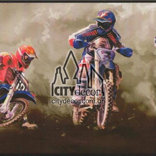 Faixa decorativa de parede motos motocross Faixa decorativa de parede motos motocross