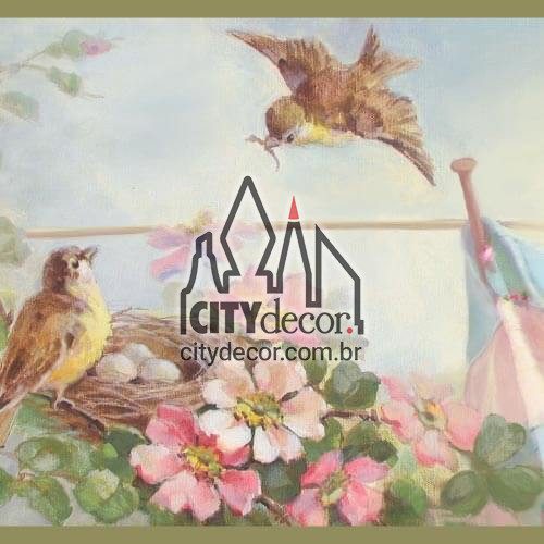 Faixa adesiva border Passarinhos no varal Faixa adesiva border Passarinhos no varal