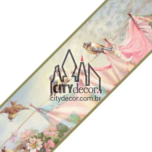 Faixa de parede passarinhos no varal Faixa de parede passarinhos no varal