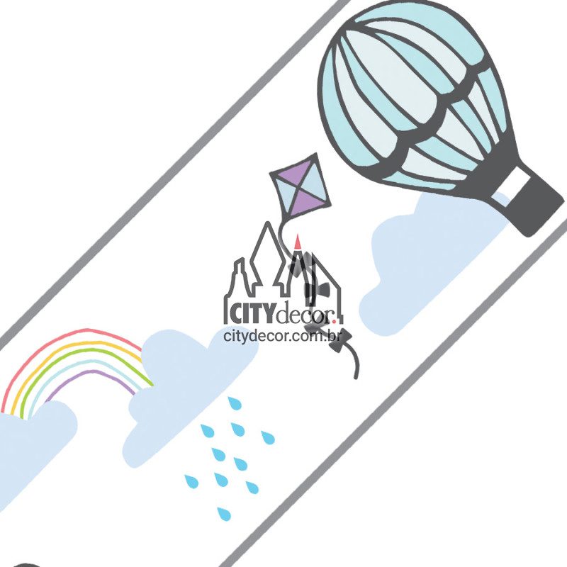 Faixa decorativa pipas e balões Faixa decorativa pipas e balões