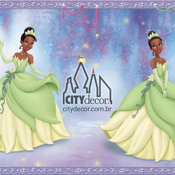 Faixa decorativa princesa Tiana Faixa decorativa princesa Tiana