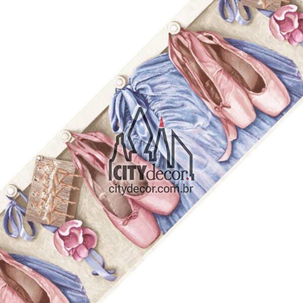 Faixa de parede sapatilha da bailarina Faixa de parede sapatilha da bailarina