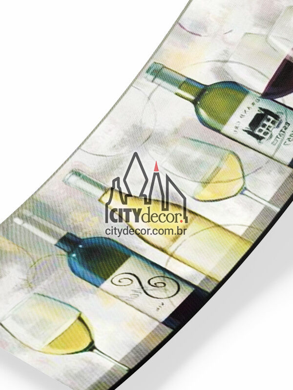 Faixa decorativa vinhos e taças