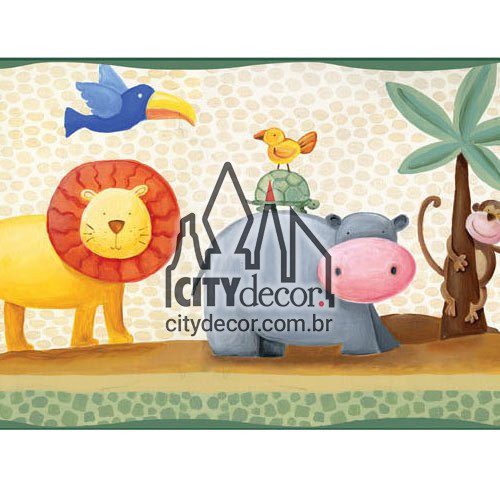 Faixa adesiva bichinhos safari Faixa adesiva bichinhos safari