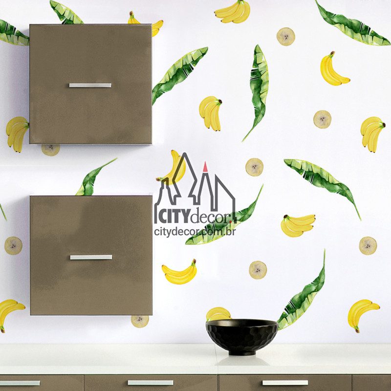Kit estampa adesivo de parede banana Kit estampa adesivo de parede banana