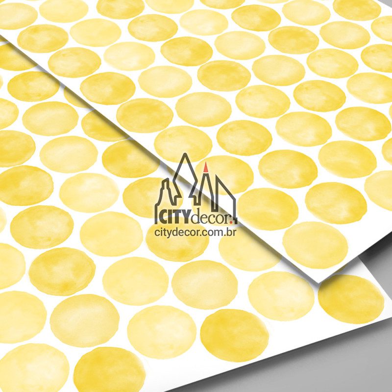 adesivo de parede bolinhas amarelas adesivo de parede bolinhas amarelas