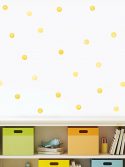 adesivo de parede bolinhas de aquarela amarelas