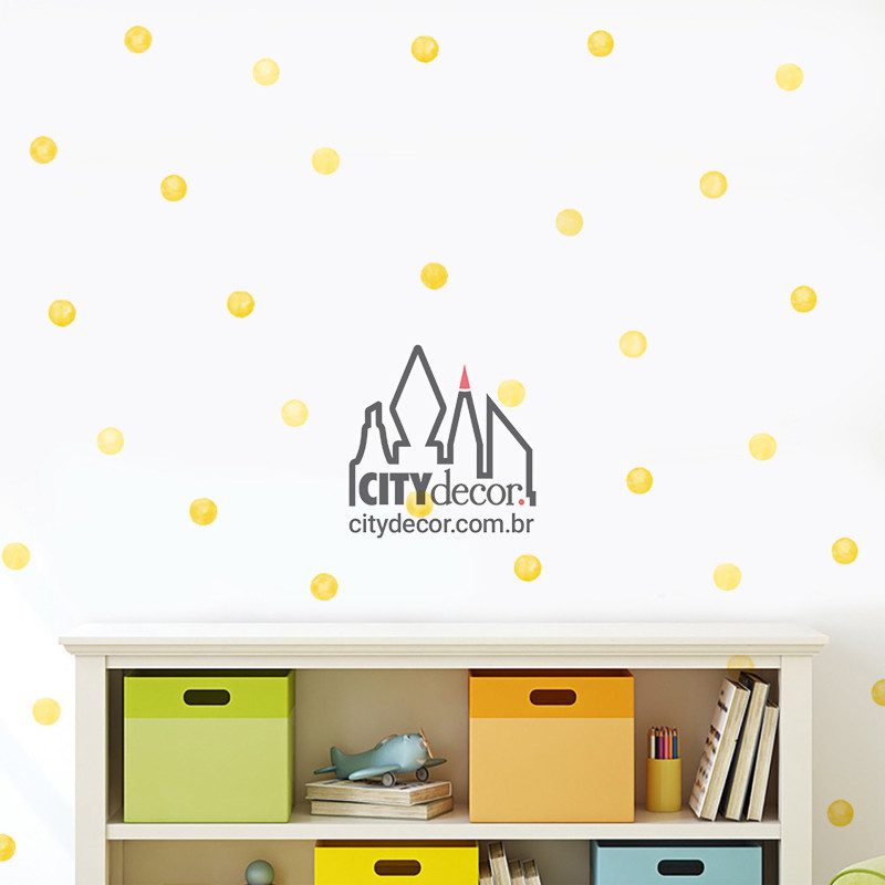 adesivo de parede bolinhas de aquarela amarelas adesivo de parede bolinhas de aquarela amarelas