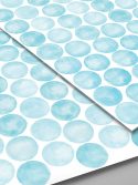 kit adesivo de parede bolinhas de aquarela azul claro