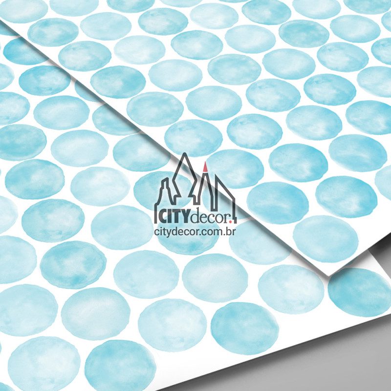 kit adesivo de parede bolinhas de aquarela azul claro kit adesivo de parede bolinhas de aquarela azul claro