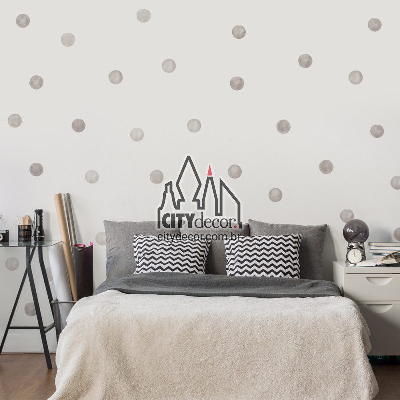 adesivo de parede bolinhas de aquarela cinza adesivo de parede bolinhas de aquarela cinza