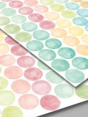 kit adesivo de parede bolinhas de aquarela coloridas