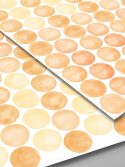 kit adesivo de parede confeti aquarelado laranja
