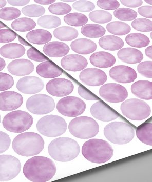kit adesivo de parede confeti de aquarela lilás