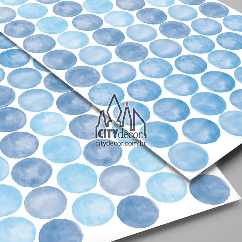 kit adesivo de parede confeti de aquarela azul kit adesivo de parede confeti de aquarela azul