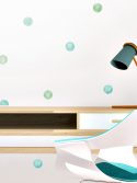adesivo de parede bolinhas de aquarela menta