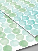 kit adesivo de parede confeti aquarela menta