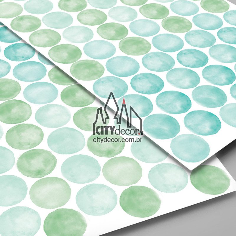 kit adesivo de parede confeti de aquarela menta kit adesivo de parede confeti aquarela menta