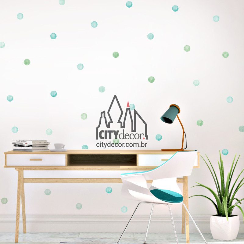 adesivo de parede bolinhas de aquarela menta adesivo de parede bolinhas de aquarela menta