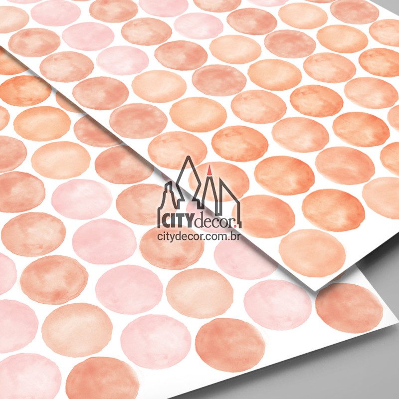 adesivo de parede confeti aquarelado pessego adesivo de parede confeti aquarelado pessego