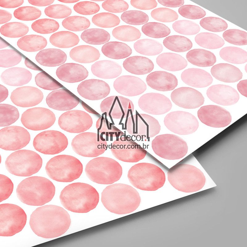 adesivo de parede confeti aquarelado rosa adesivo de parede confeti aquarelado rosa