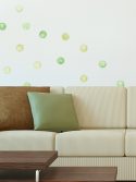 Kit adesivo de parede bolinhas aquarela verde