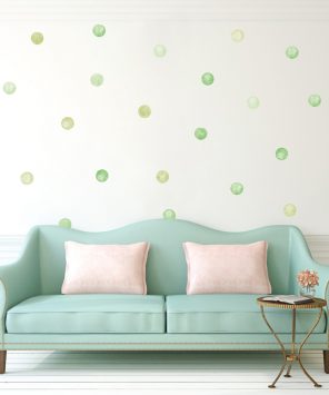 adesivo de parede bolinhas verde